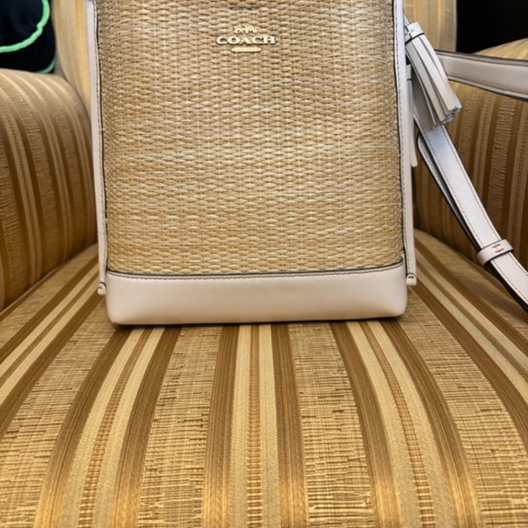 Coach Small Raffia and Straw Mollie Bucket Bag - Picture 8 of 8